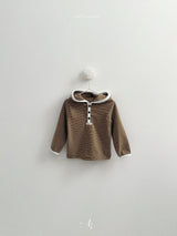 [atomeme] Caramel Stripe Hoodie