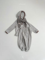 [atomeme] Caramel Stripe Hoodie