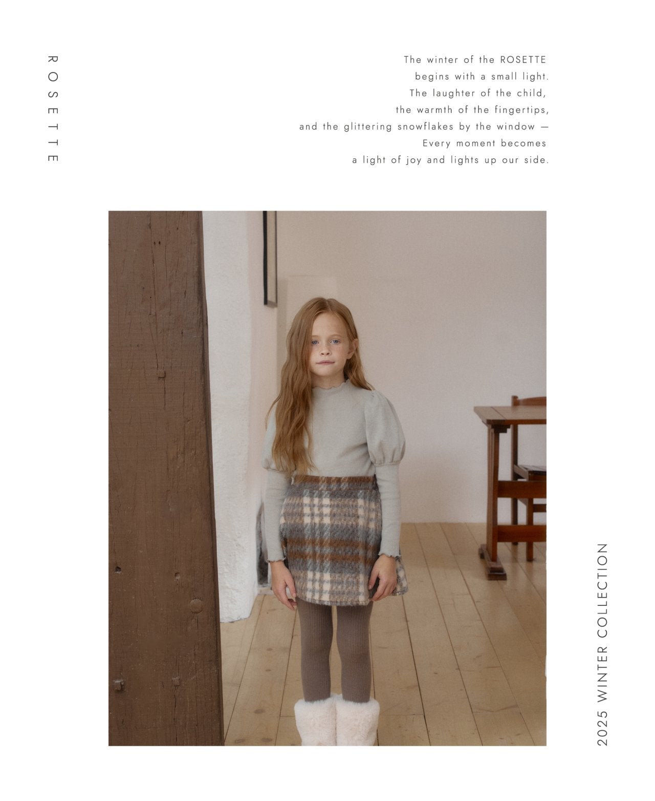 ［ROSETTE］Cocoa check skirt