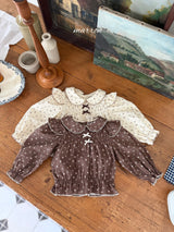 ［marron］Shine flower blouse