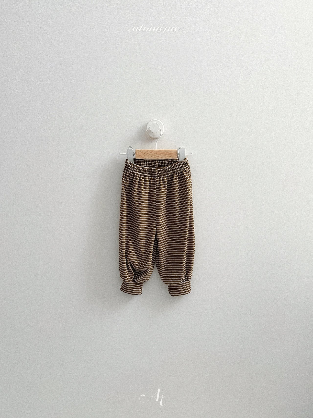 [atomeme] Caramel Stripe Pants