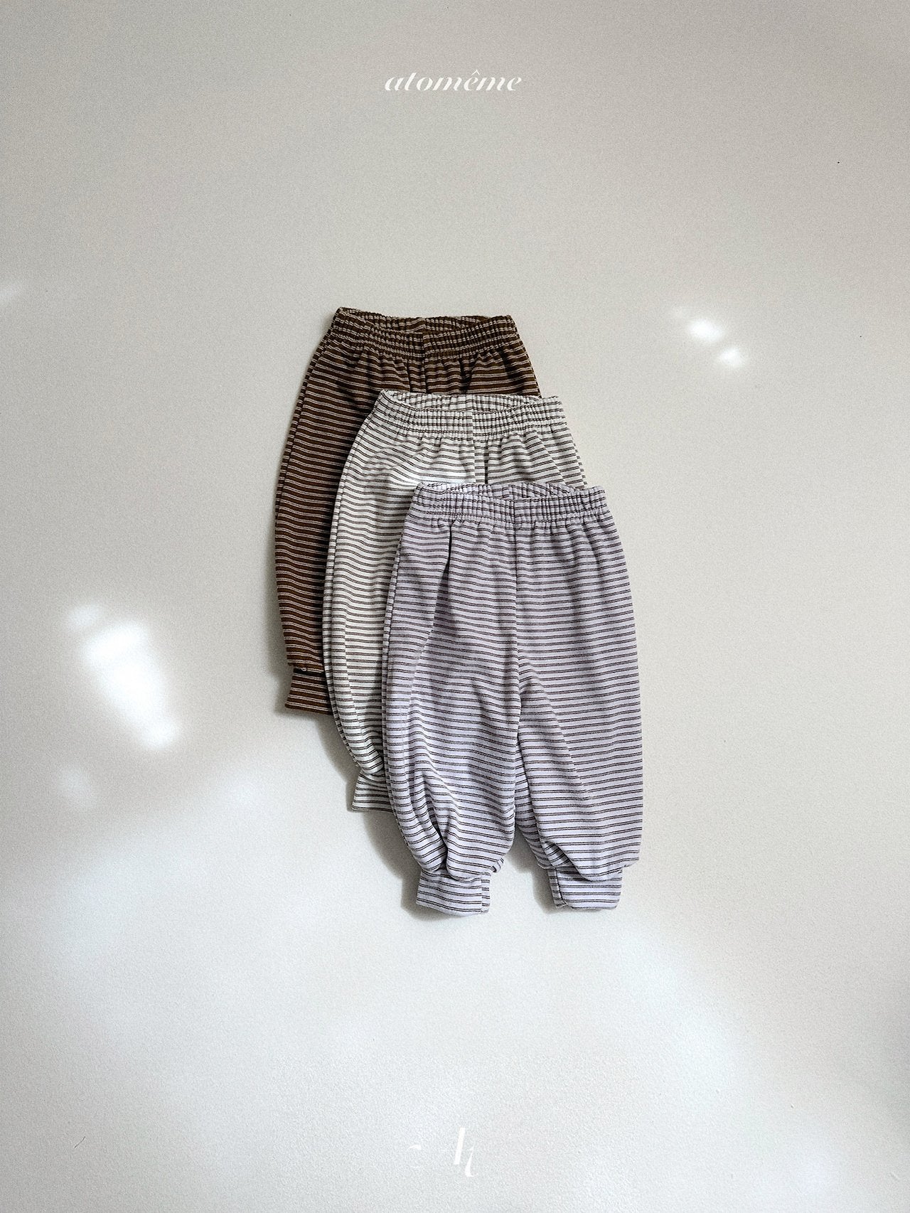 [atomeme] Caramel Stripe Pants