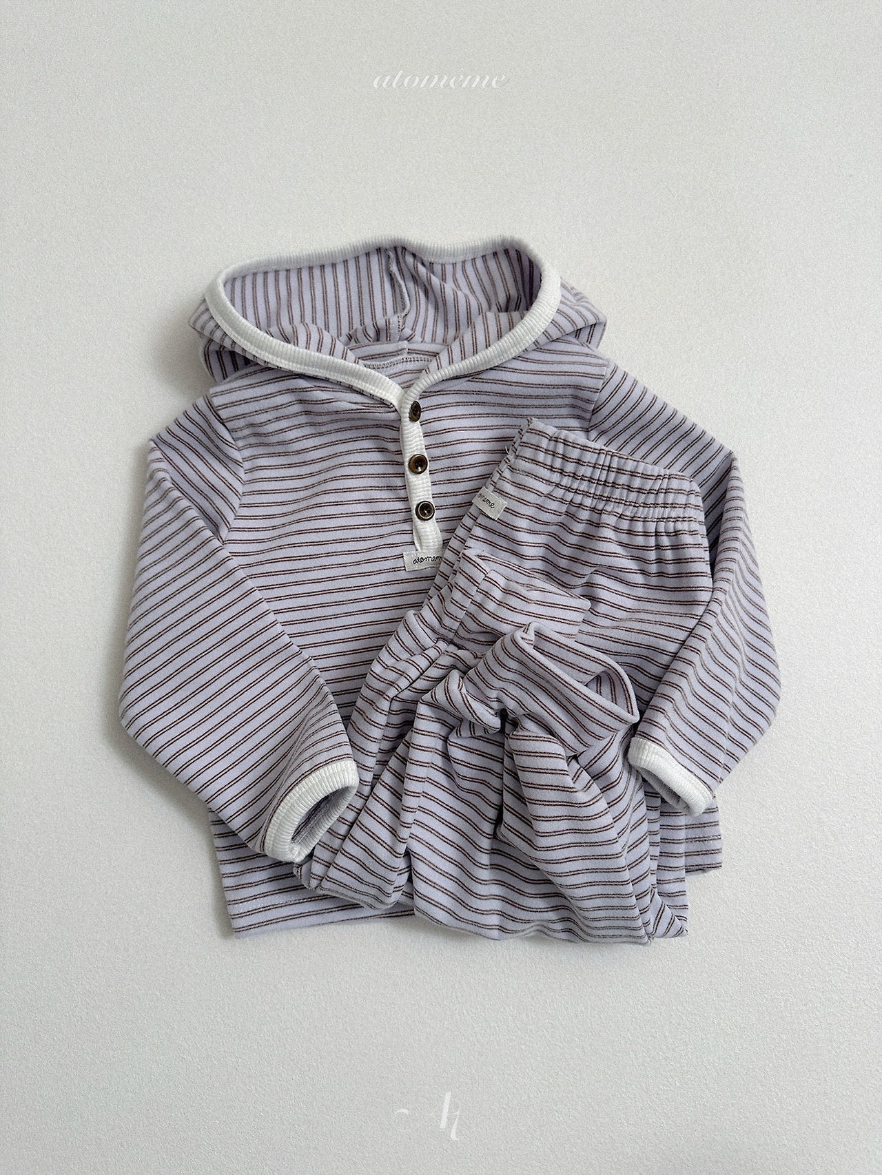 [atomeme] Caramel Stripe Pants