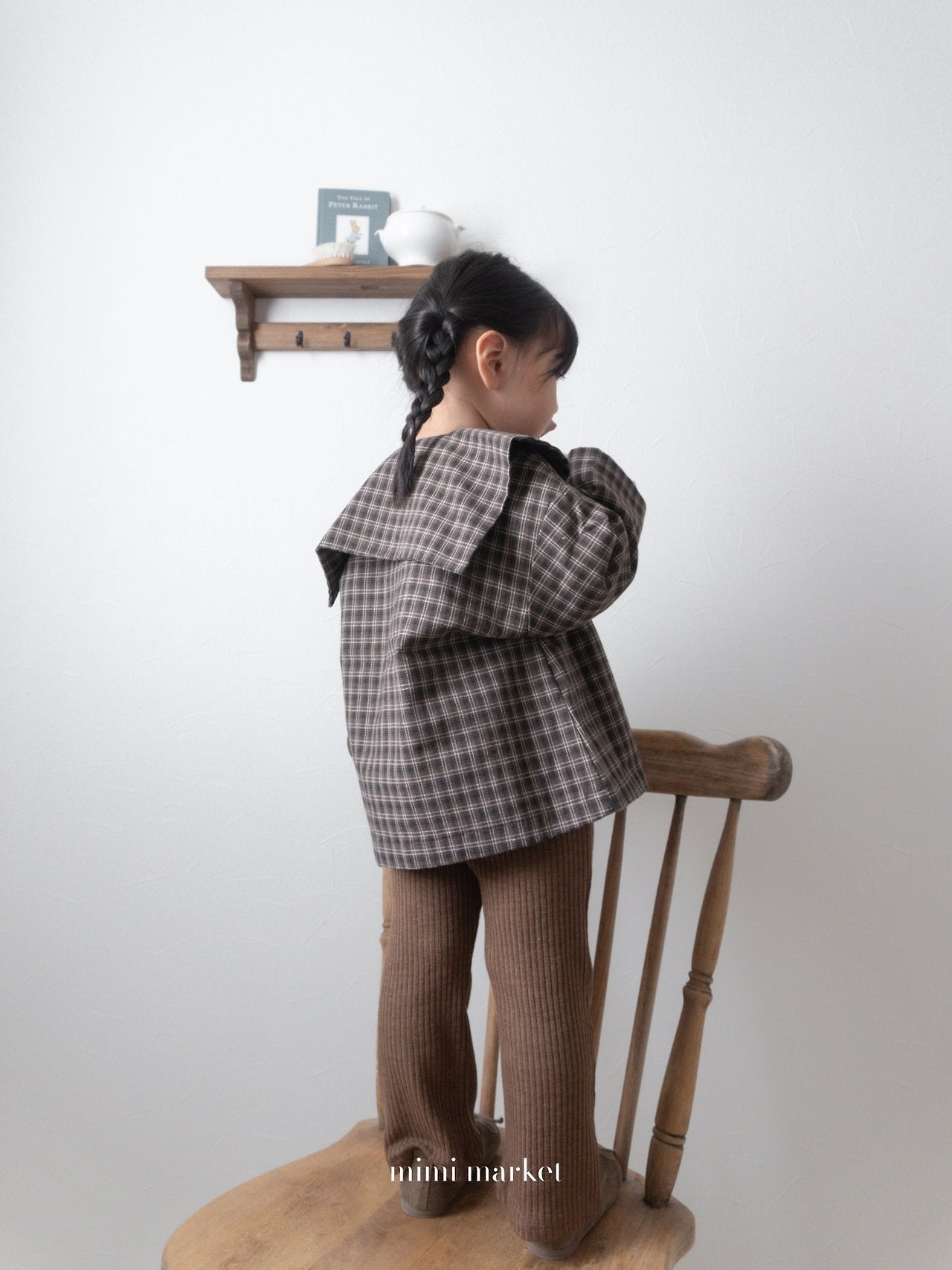 ［mimi market］Rona check sailor coat