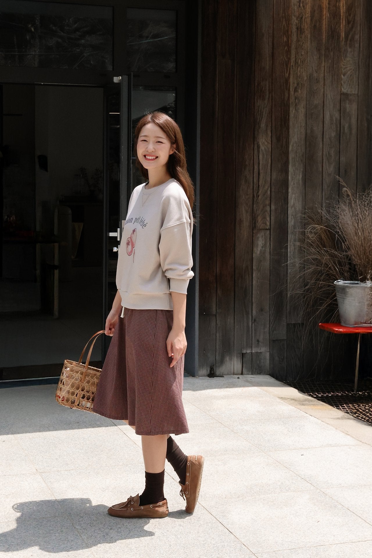 [FLO] Bella check skirt(adult)