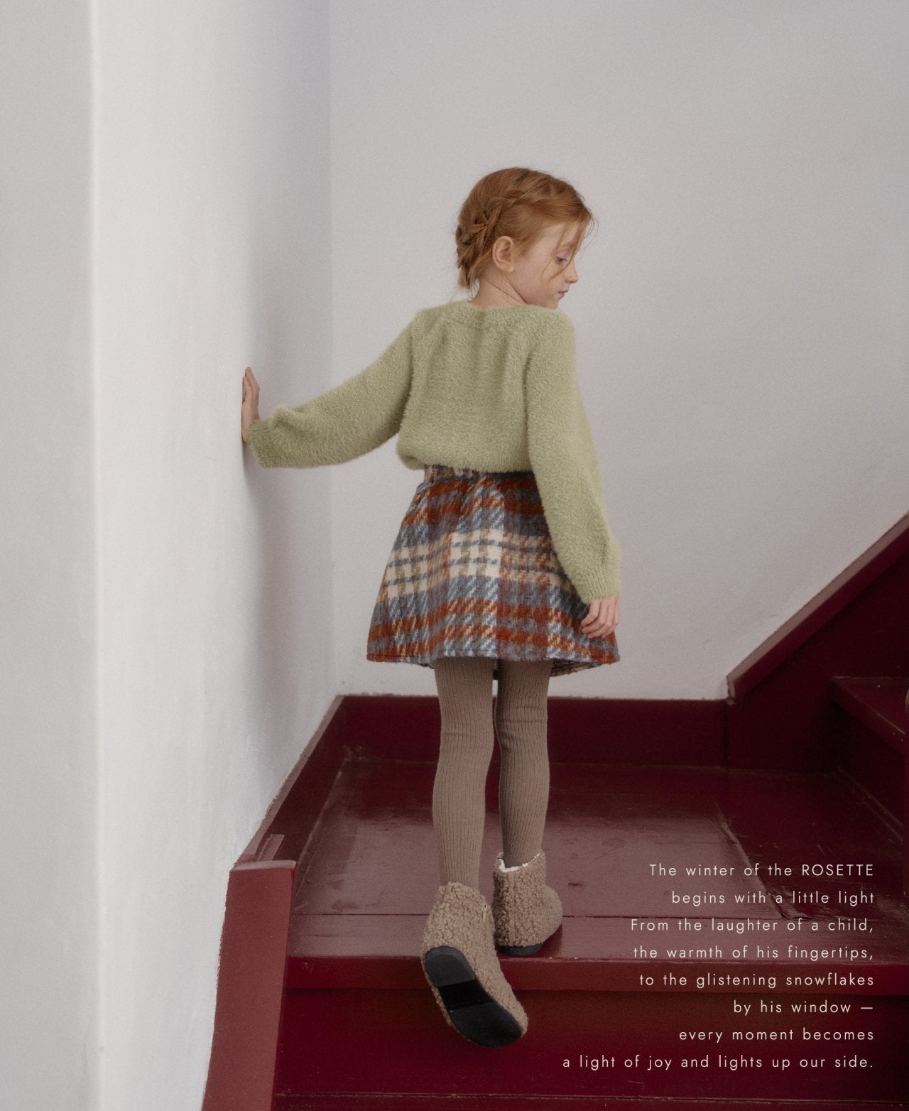 ［ROSETTE］Cocoa check skirt