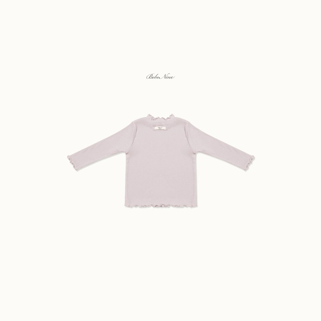 ［bebenine］Soft Ruffle Rib Tee