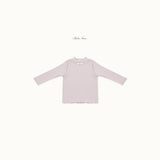［bebenine］Soft Ruffle Rib Tee
