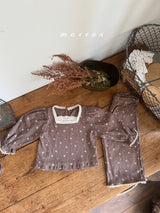 ［marron］Flower puff tops