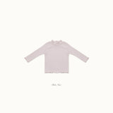 ［bebenine］Soft Ruffle Rib Tee