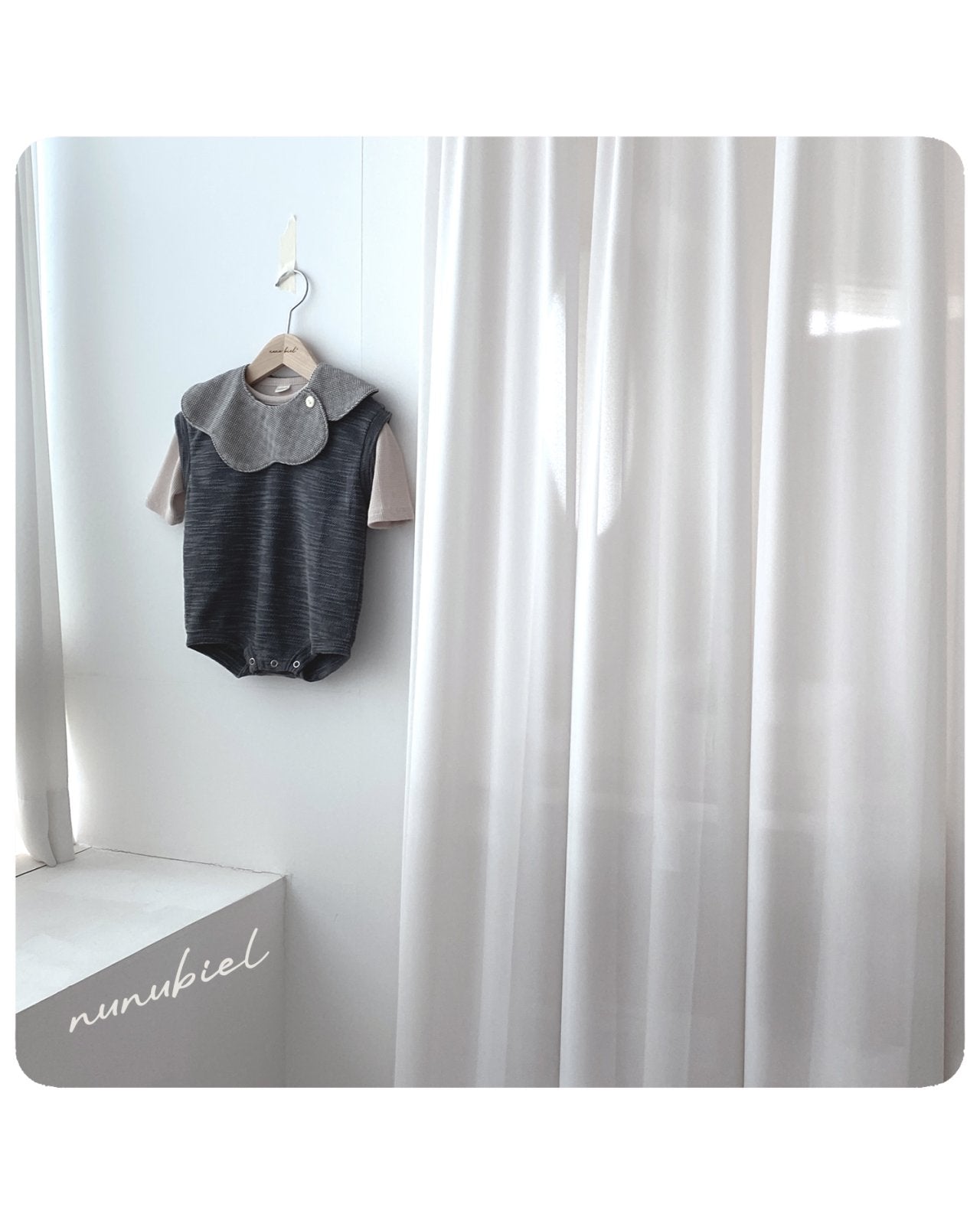 ［nunubiel］Check round bib
