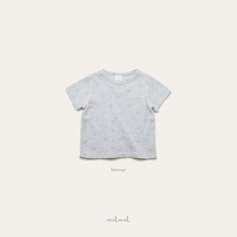 ［melmel］Flower rib tee