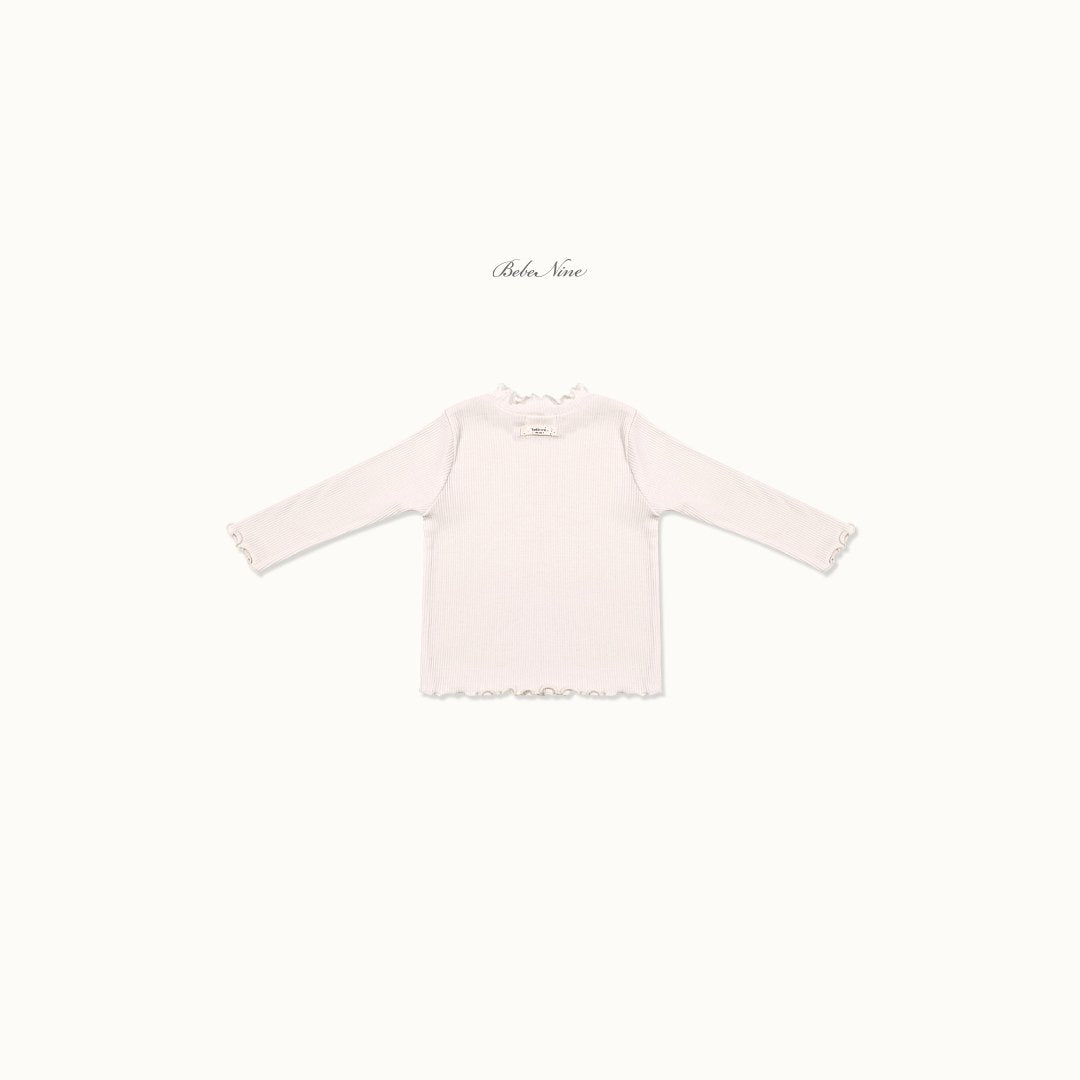 ［bebenine］Soft Ruffle Rib Tee
