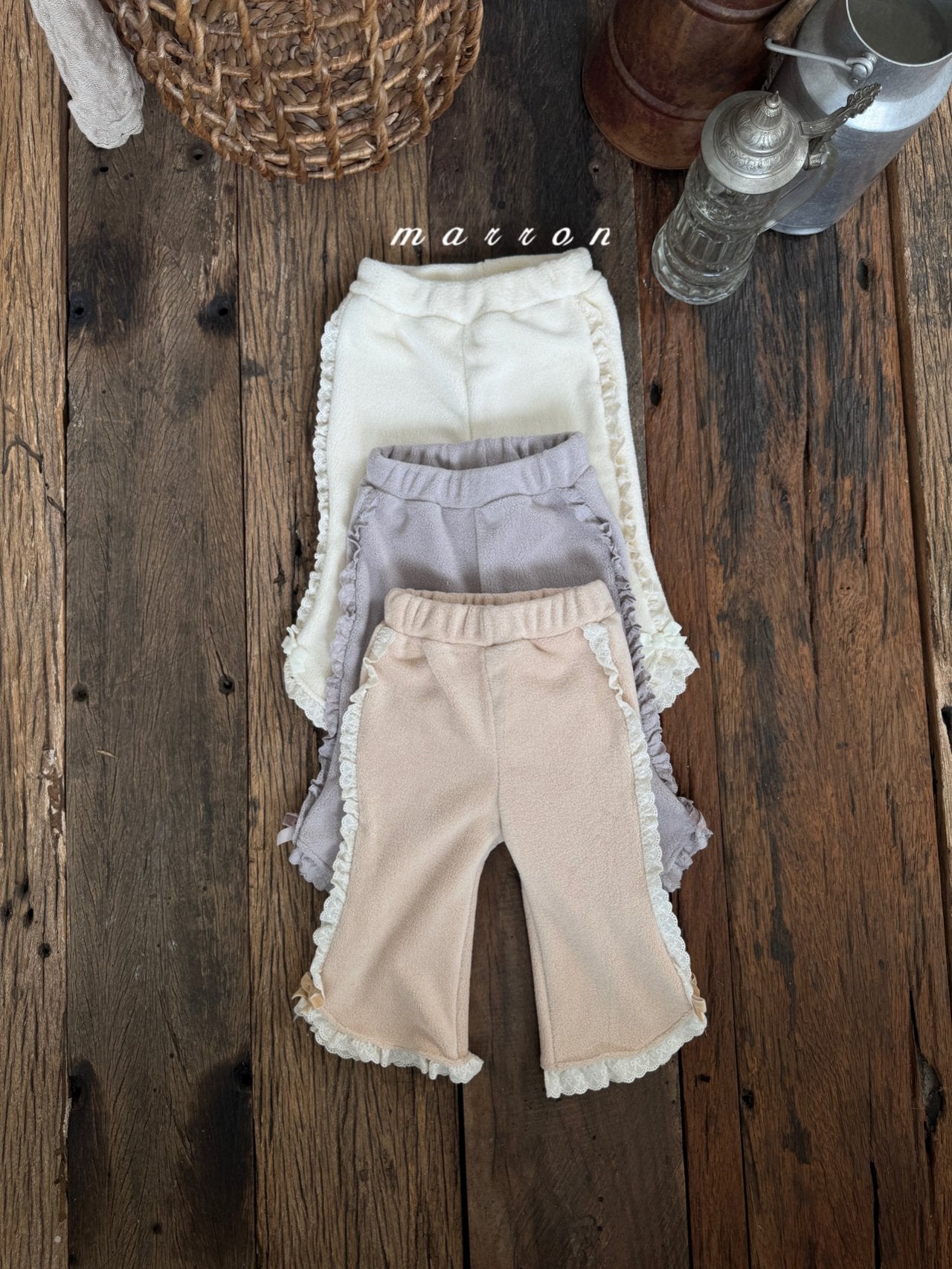 ［marron］Bunny flace lace pants