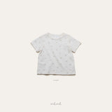 ［melmel］Flower rib tee