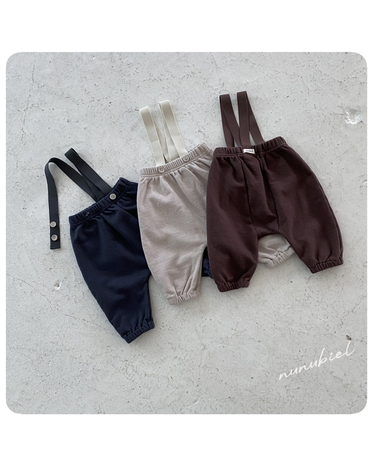 ［nunubiel］Jacquard suspsnder pants (baby)