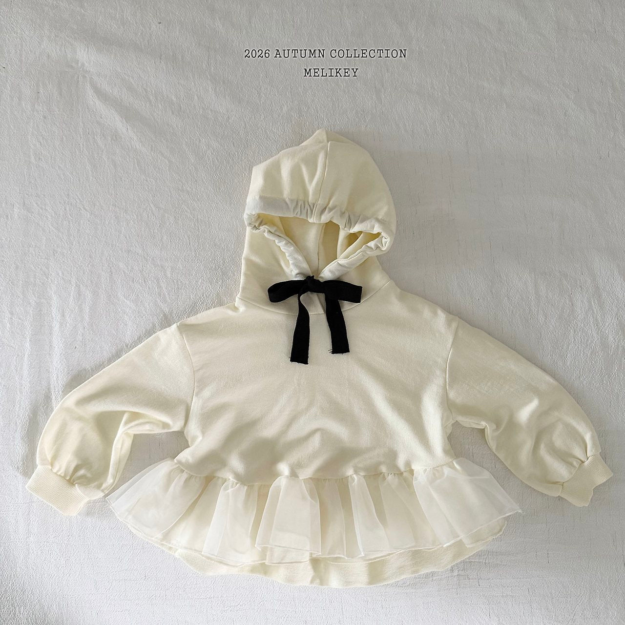 ［Melikey］Chacha frill hoodie
