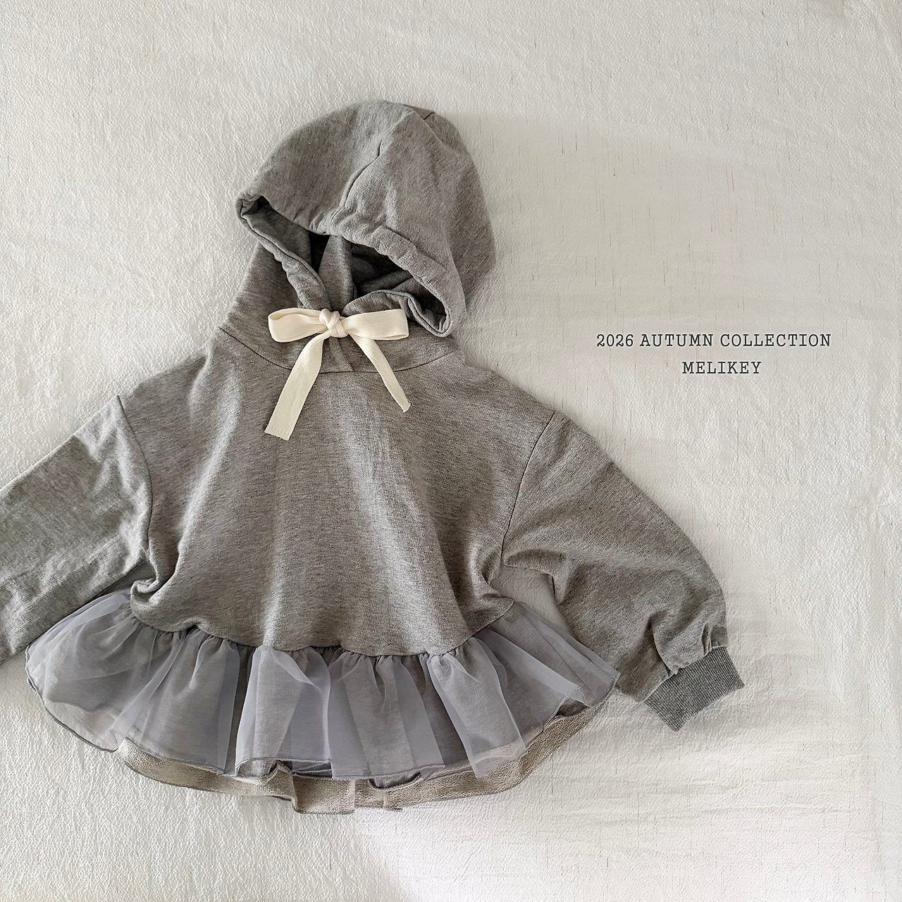 ［Melikey］Chacha frill hoodie