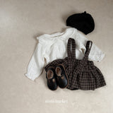 ［mimi market］Rona chek supender skirt
