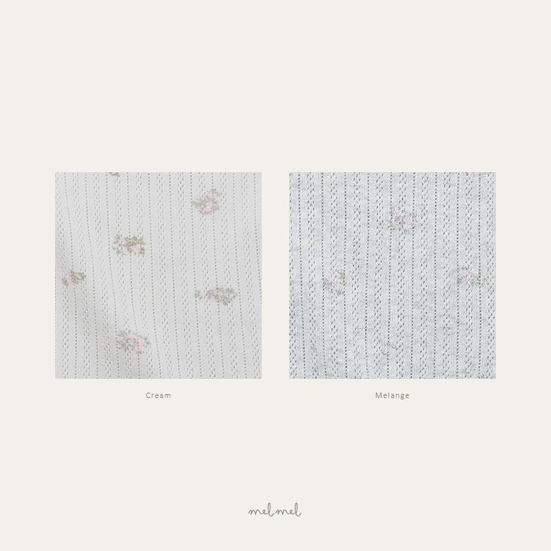 ［melmel］Flower rib tee