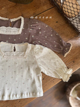 ［marron］Flower puff tops