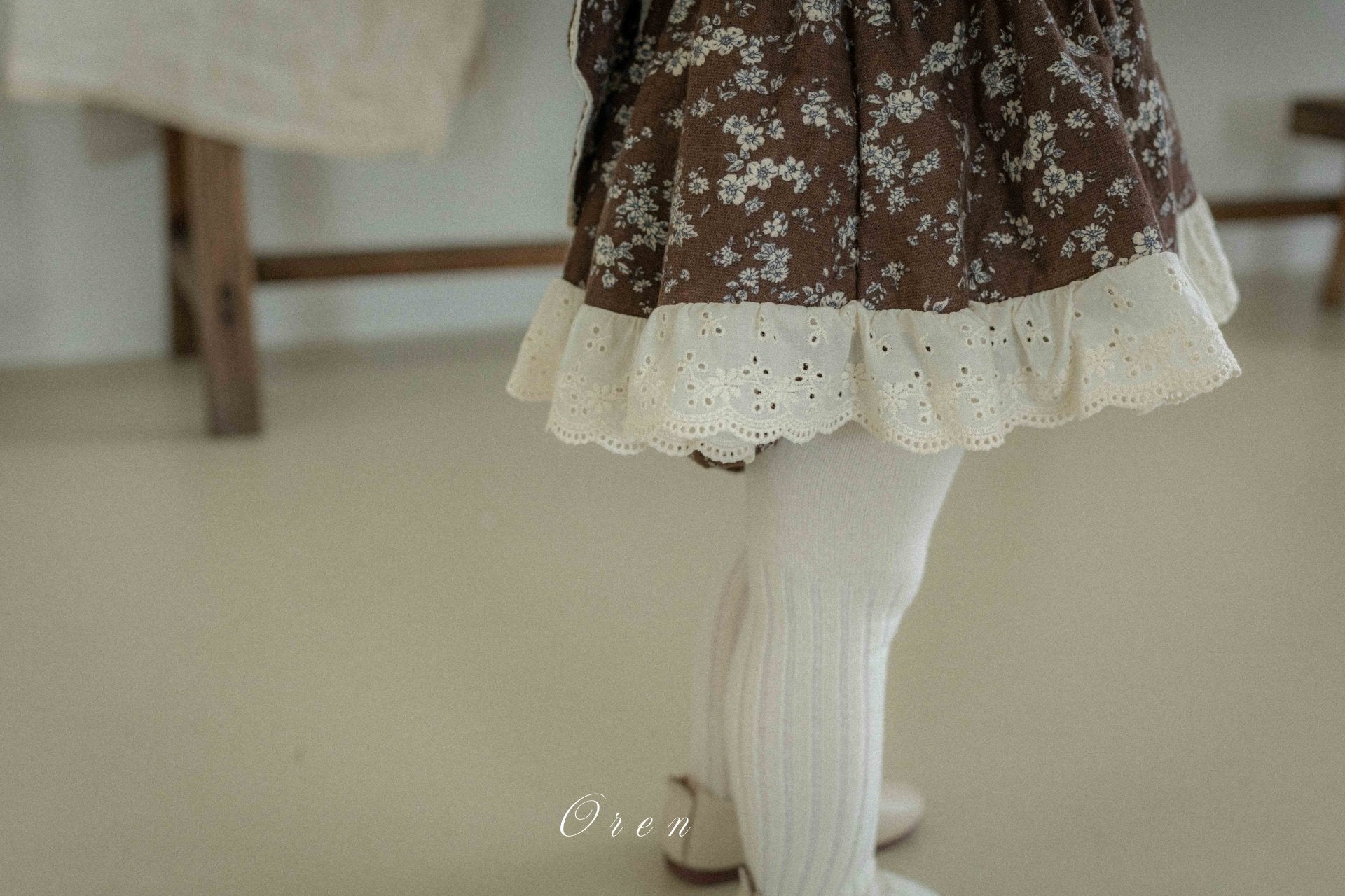 ［OREN］Selena flower padding rompers (1oz)