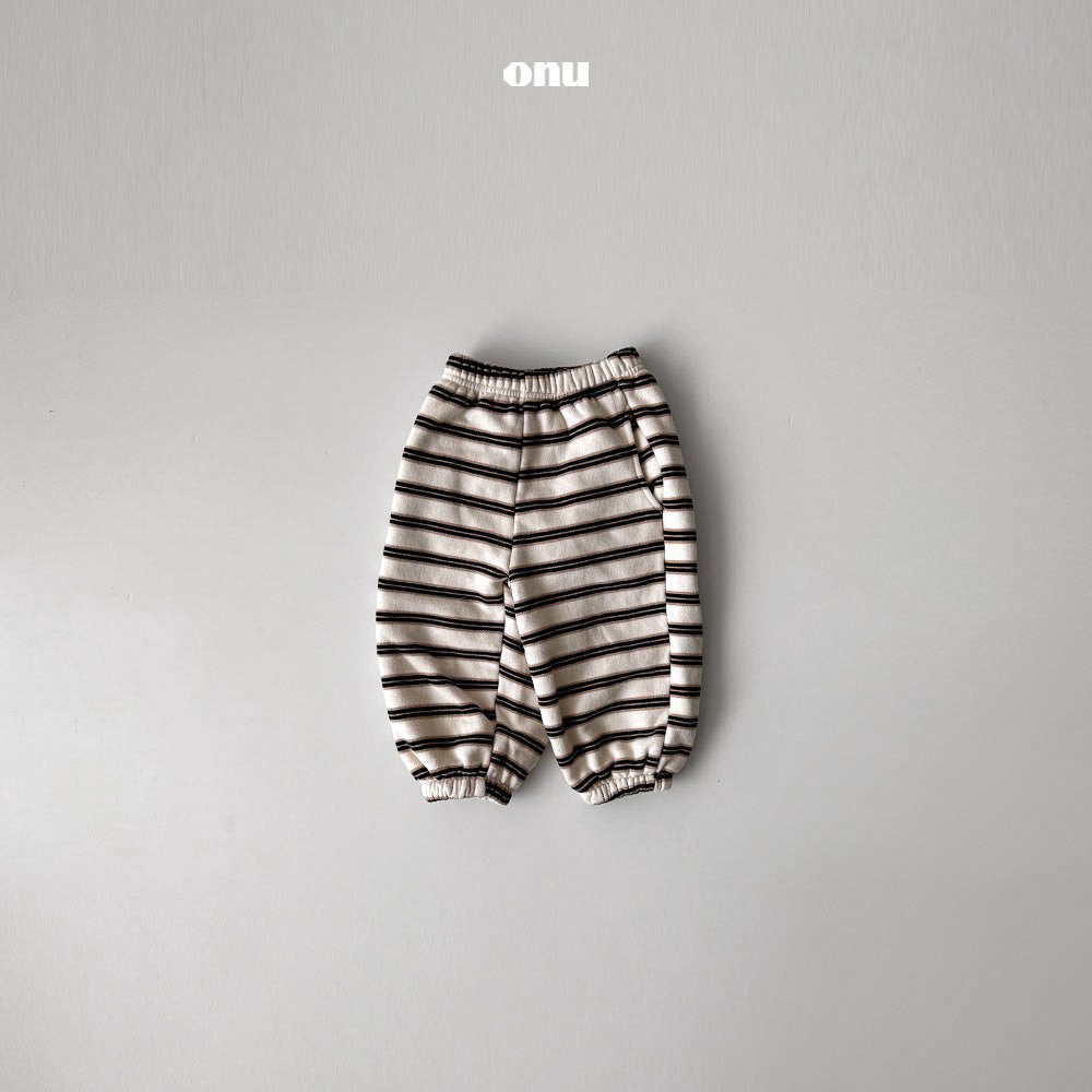 ［onu］Macaron stripe jogger pants