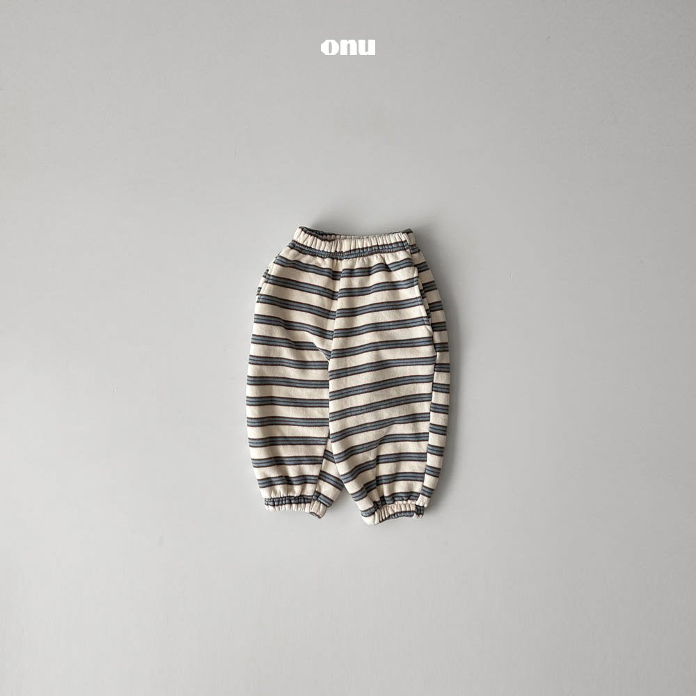 ［onu］Macaron stripe jogger pants