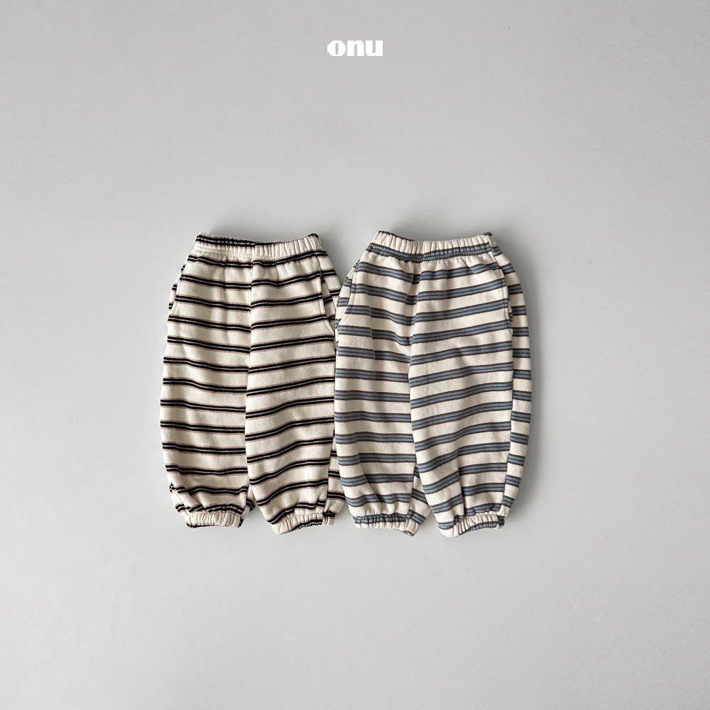 ［onu］Macaron stripe jogger pants