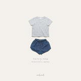 ［melmel］Flower rib tee