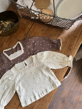 ［marron］Flower puff tops