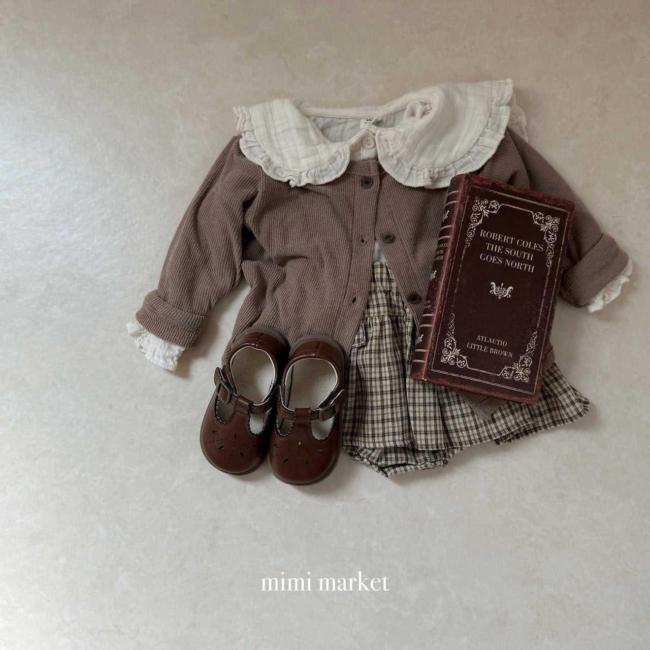 ［mimi market］Rona chek supender skirt