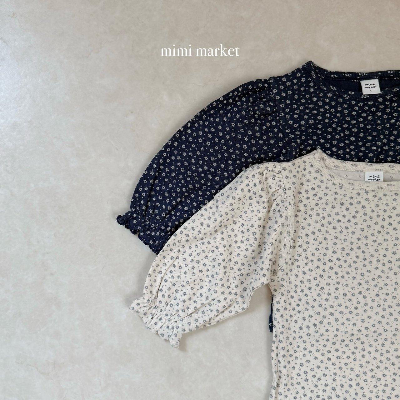 ［mimi market］Flower puff tops