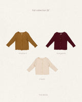 ［The beige］Ribbed Cardigan