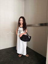 ［comma］Two tone long one-piece