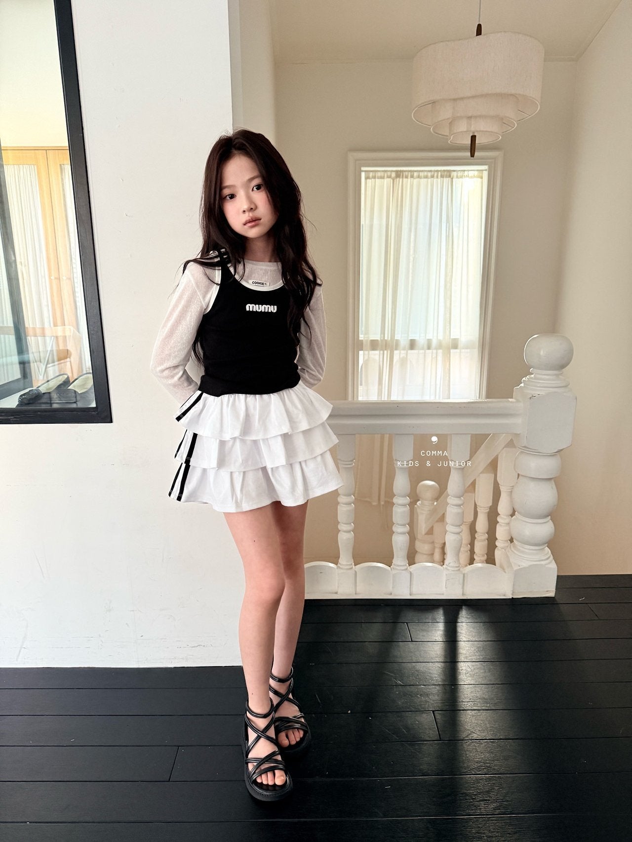 ［comma］Line cancan skirt