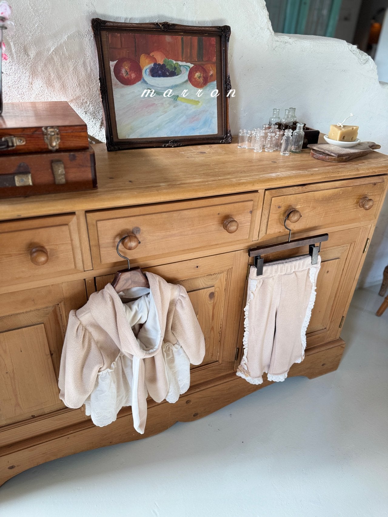 ［marron］Bunny lace hoodie