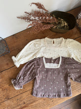 ［marron］Flower puff tops