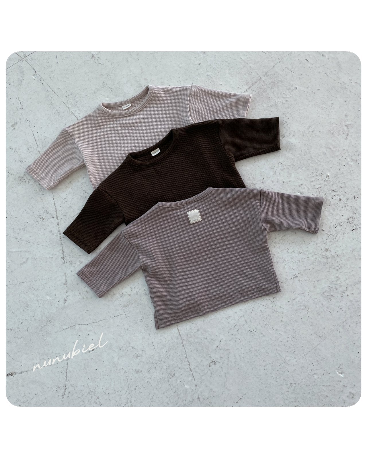 ［nunubiel］Waffle tee (kids)