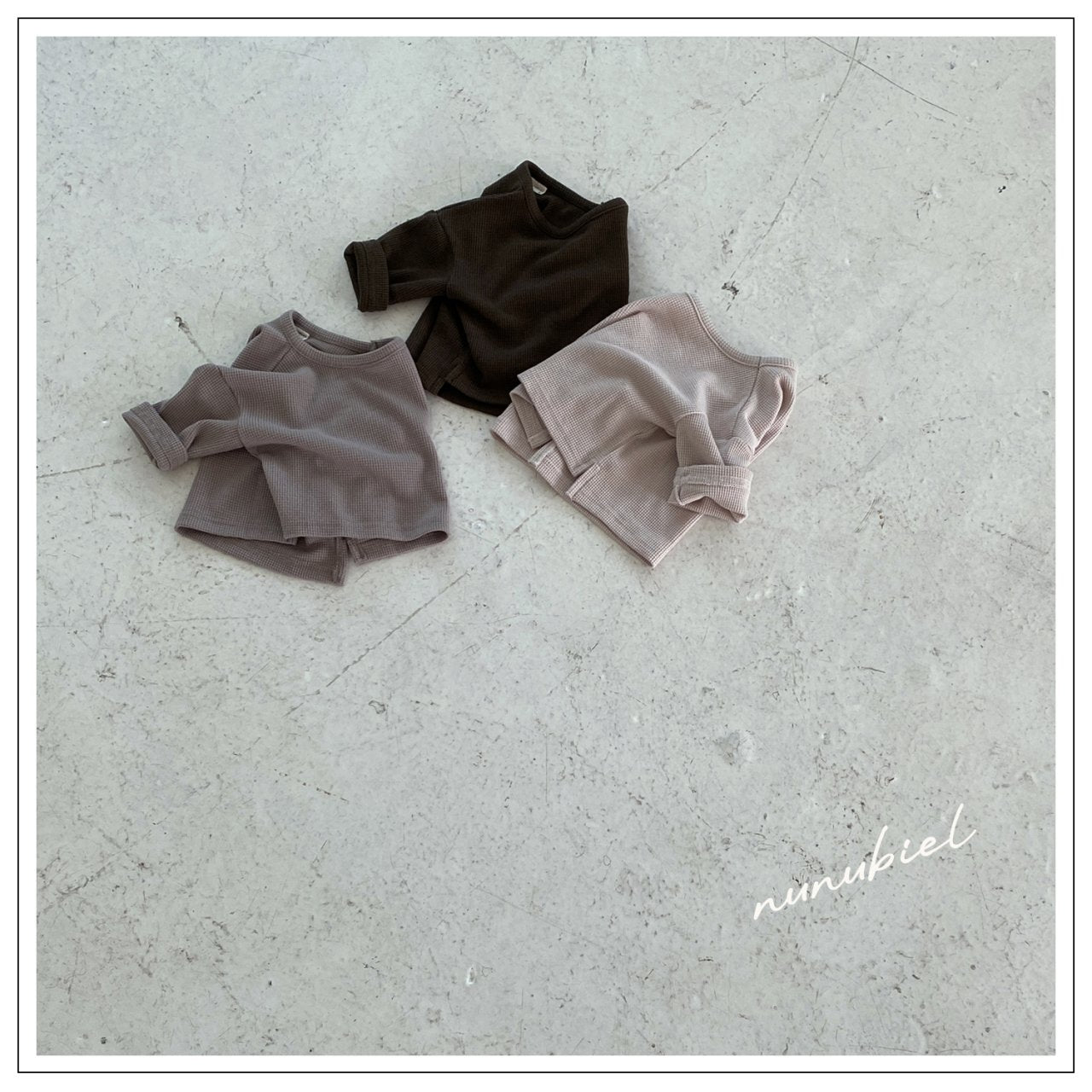 ［nunubiel］Waffle tee (kids)