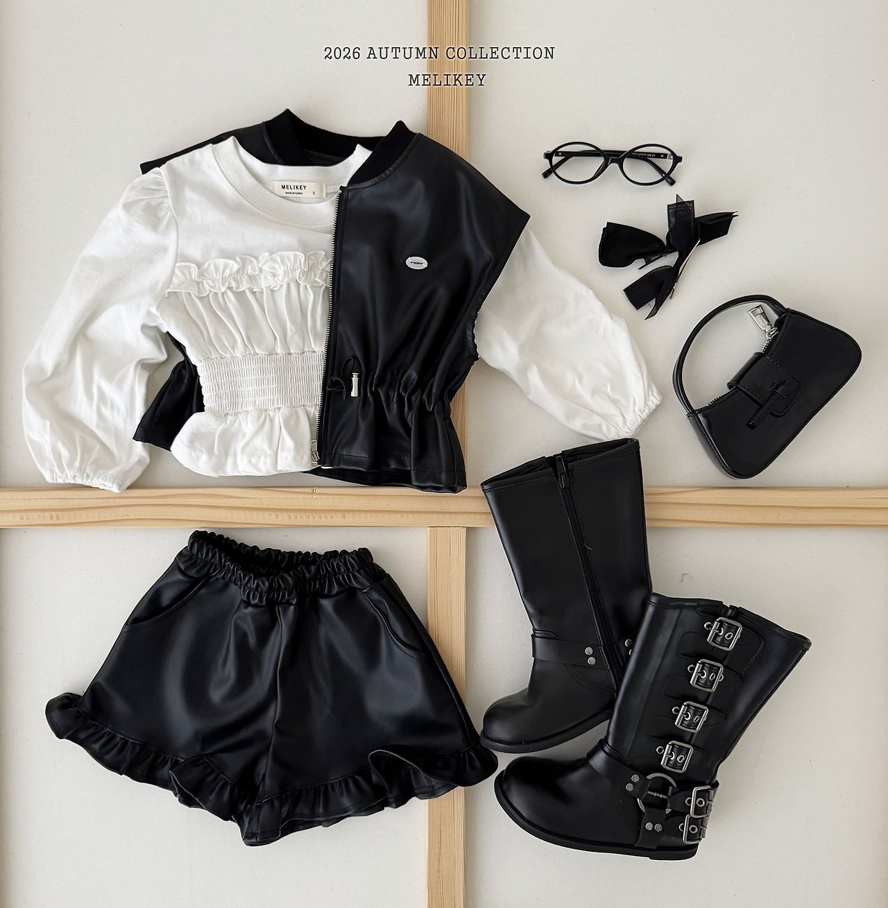 ［Melikey］Smock frill tee