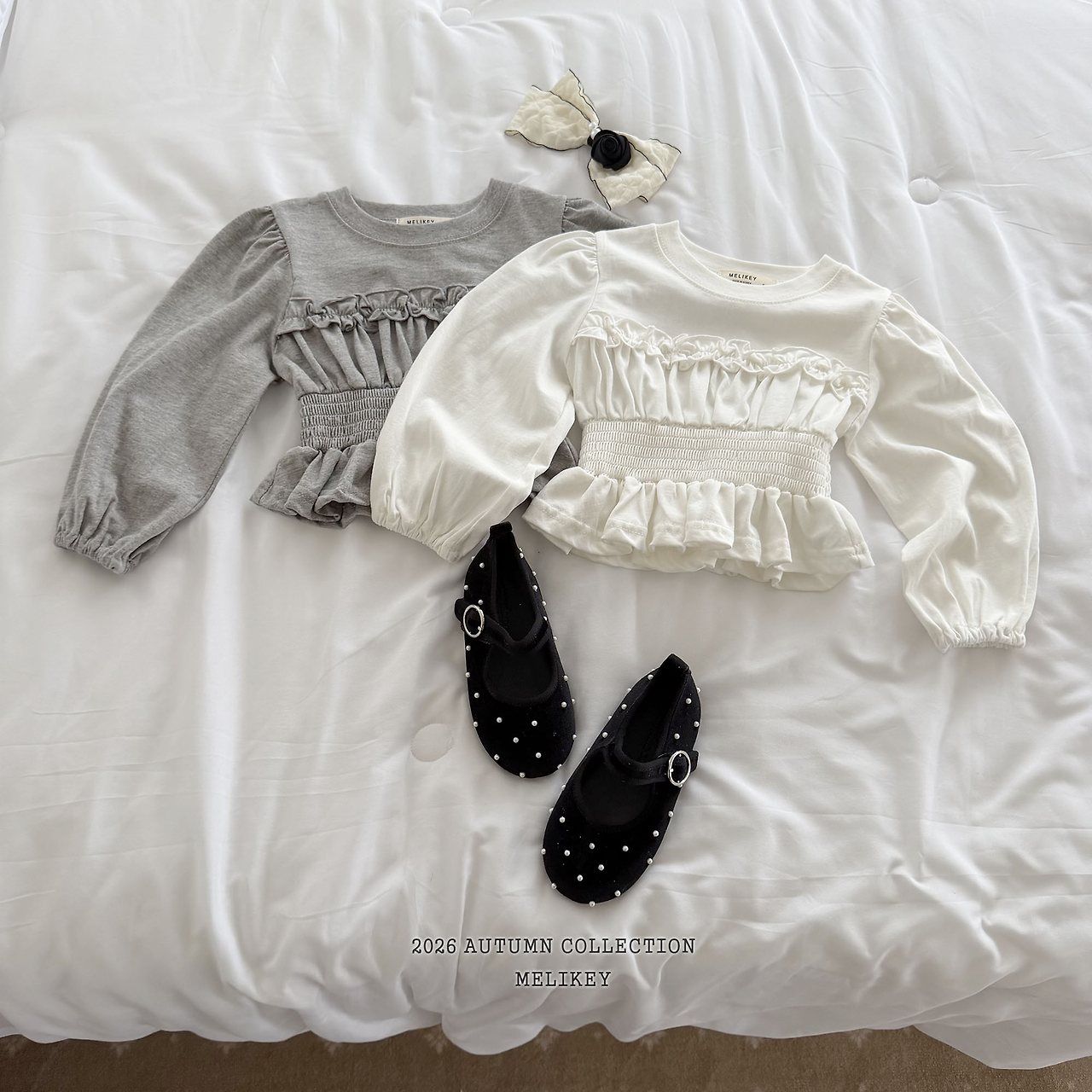［Melikey］Smock frill tee
