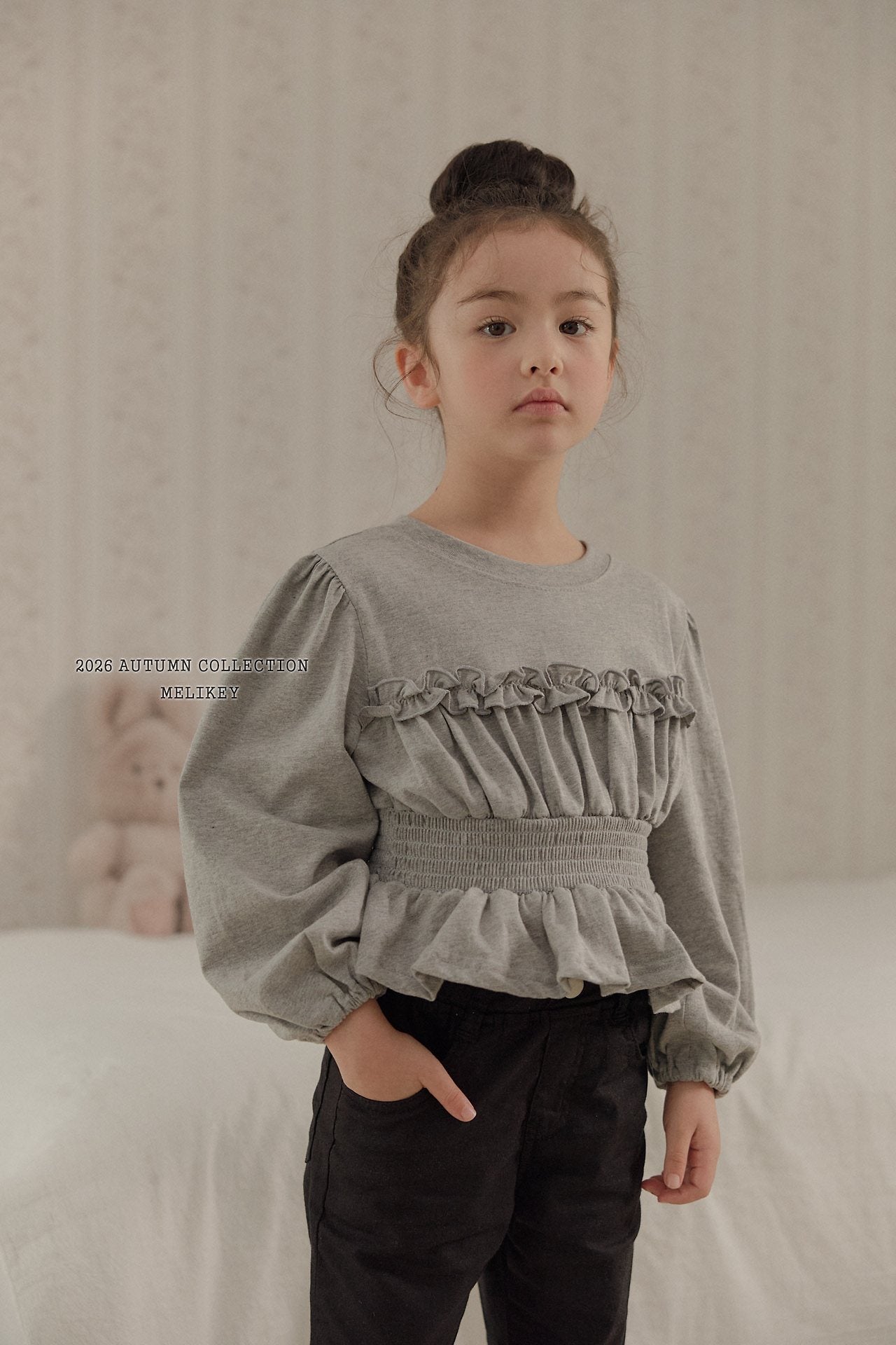 ［Melikey］Smock frill tee