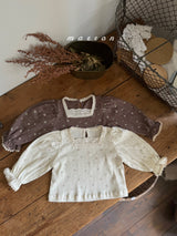 ［marron］Flower puff tops