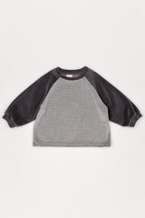 ［The beige］Velvet Striped Tee