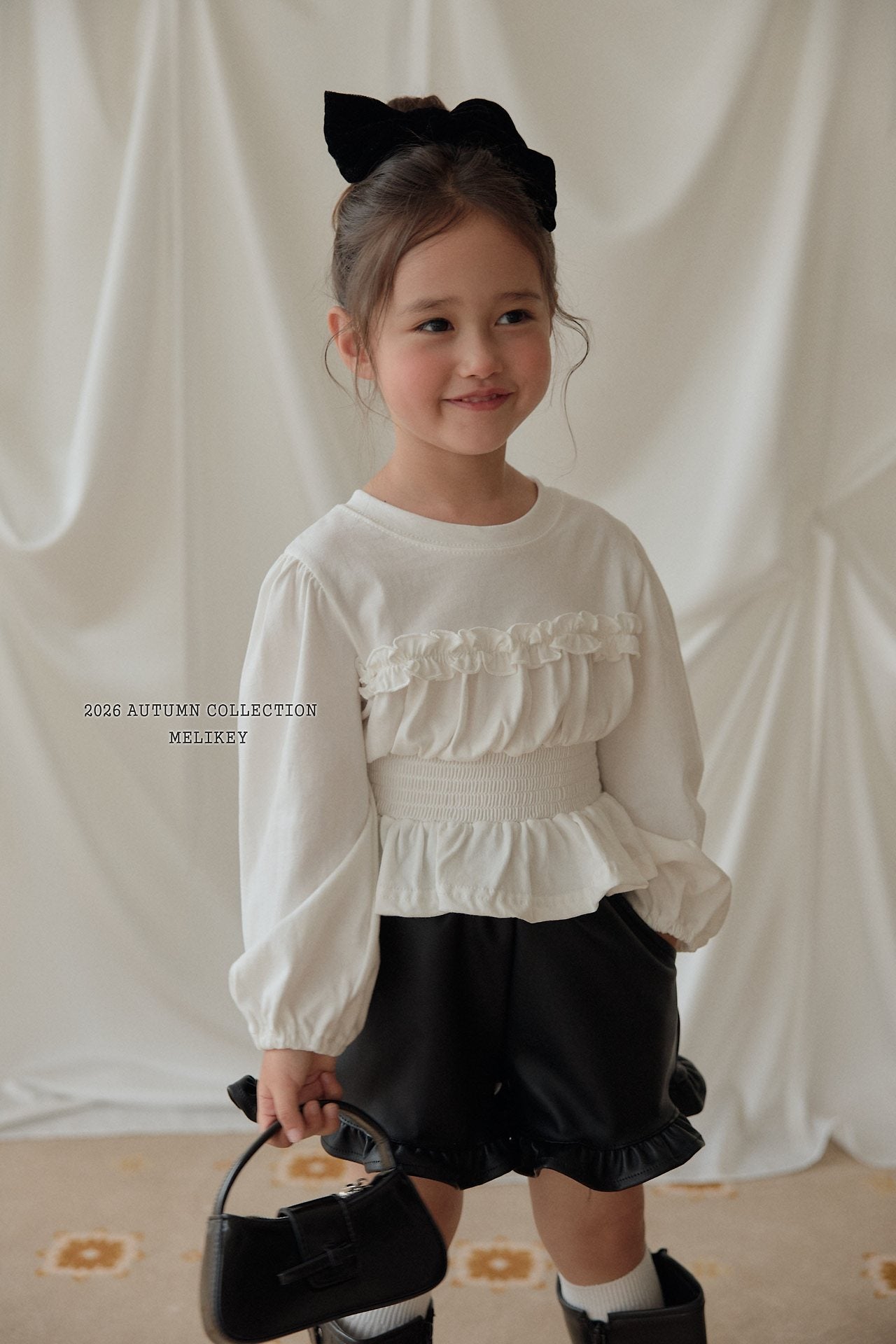 ［Melikey］Smock frill tee
