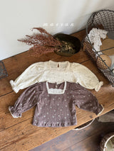 ［marron］Flower puff tops