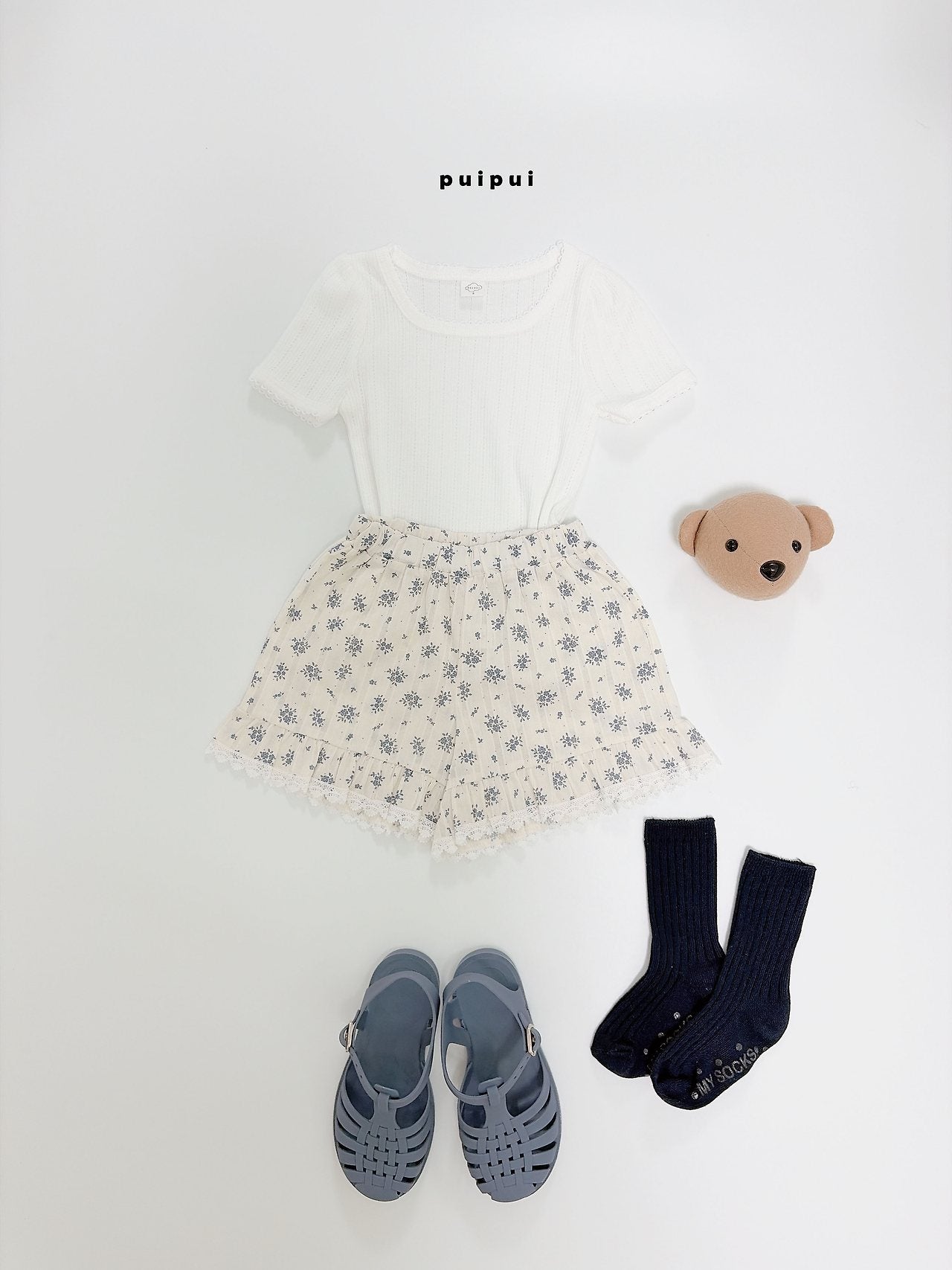 ［puipui］Cotton flower pants