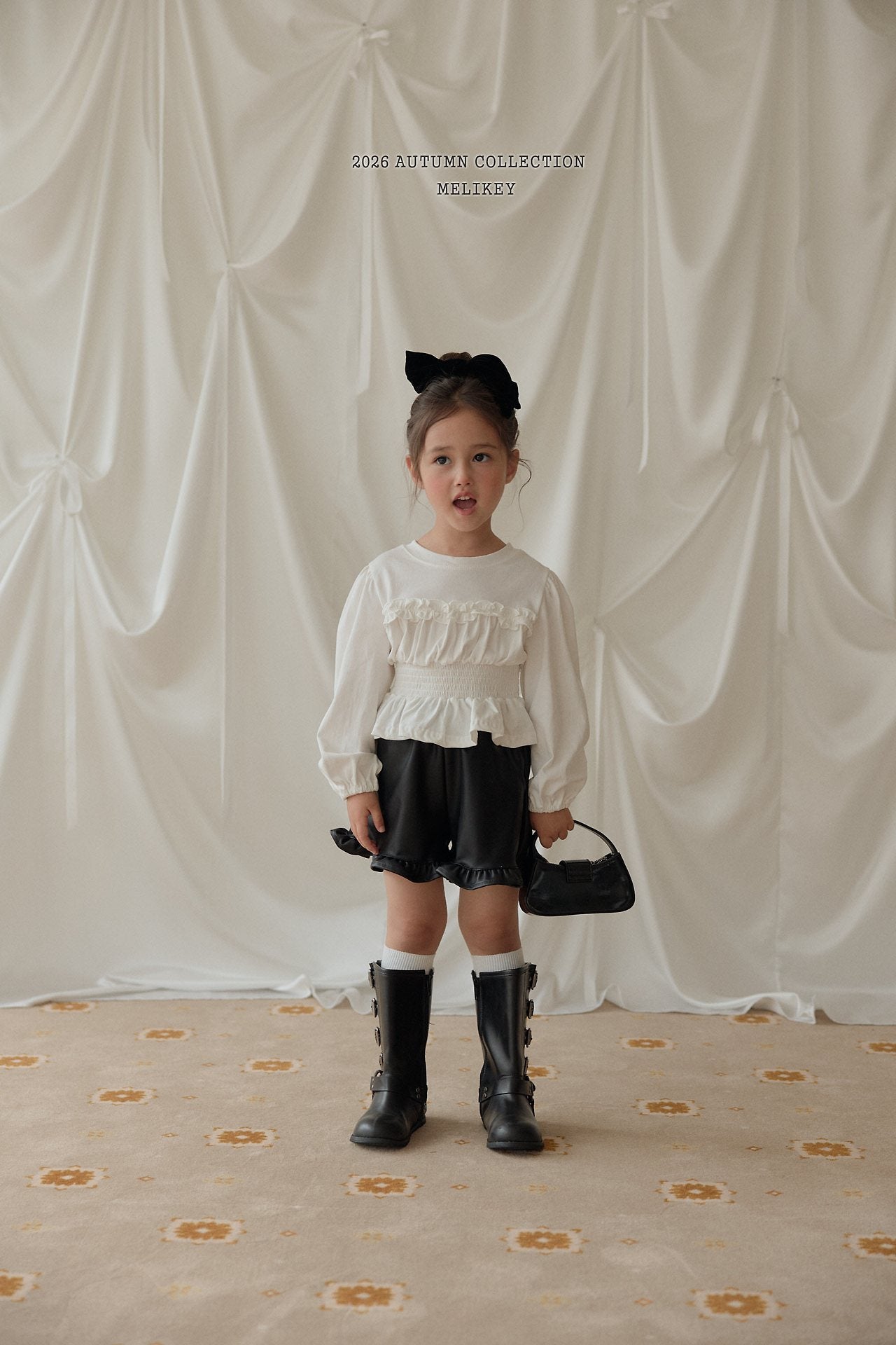 ［Melikey］Smock frill tee