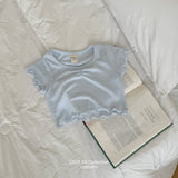 ［ninibello］Mellow eyelet tee